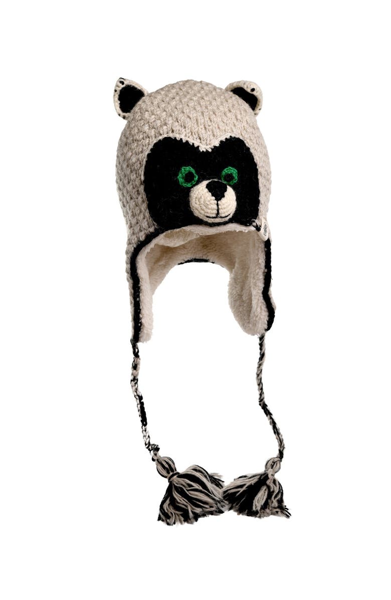 Nirvanna Designs Crochet Rockey Racoon Hat, Main, color, 