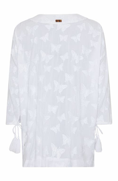 Vilebrequin Disco Butterflies Rayon Dress In Blanc