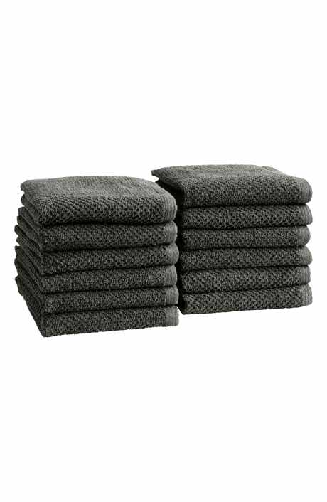 Woven & Weft Cotton 12-Pack Textured Washcloths