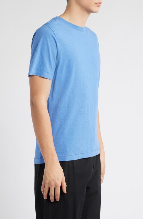 Shop Merz B Schwanen Organic Cotton & Hemp T-shirt In Faded Blue