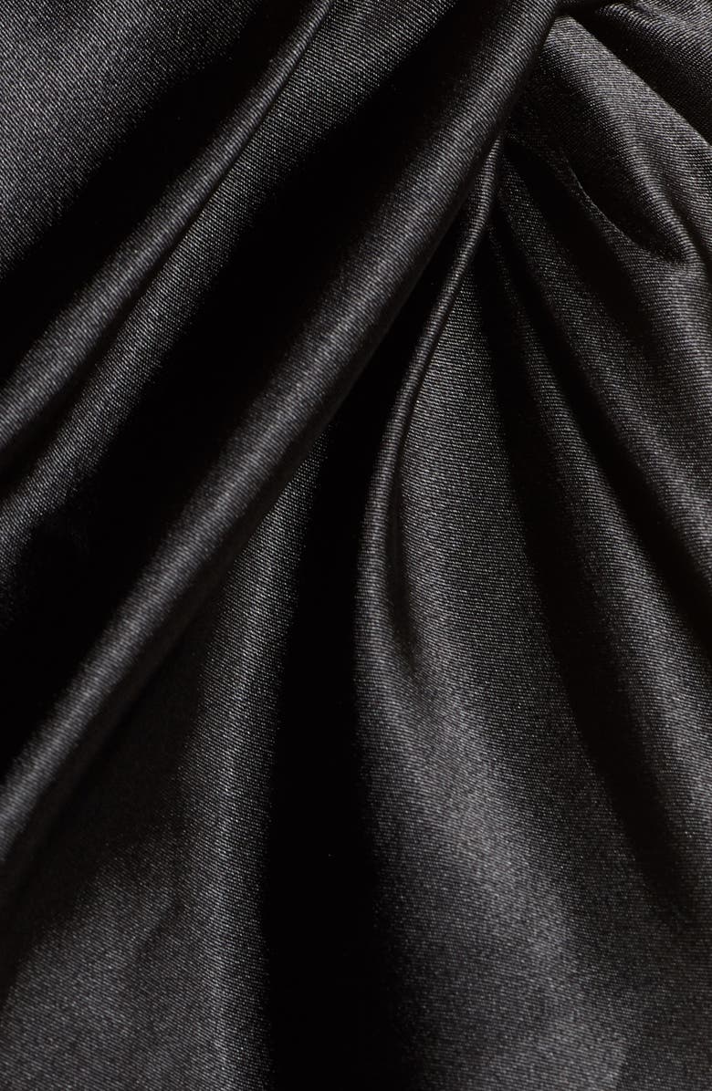 Eliza J Twist Neck Satin & Crepe Jumpsuit, Alternate, color, 