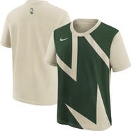 Nike Youth Nike Cream/Hunter Green Milwaukee Bucks 2025/26 City Edition Max90 T-Shirt