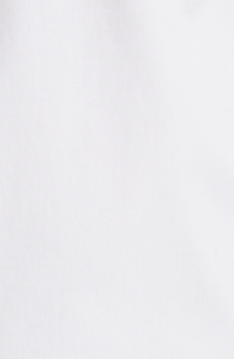 Nordstrom Extra Trim Fit Stripe Tech-Smart CoolMax<sup>®</sup> Non-Iron Dress Shirt, Alternate, color, White