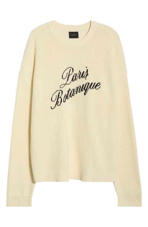 Paris Embroidered Cotton Sweater