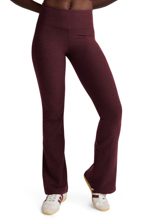 Beyond Yoga Space Dye High Waist Bootcut Leggings In Burgundy