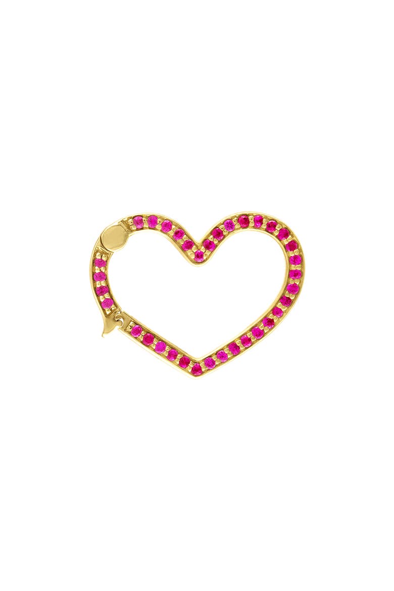 Diamond Double-Sided Motif Heart Lock Closure, Main, color, METALLIC GOLD