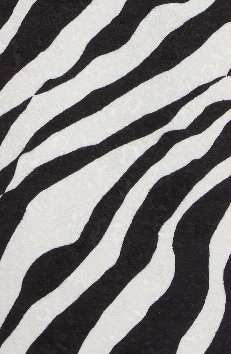 Dolce&Gabbana Zebra Jacquard Collarless Jacket, Alternate, color,
