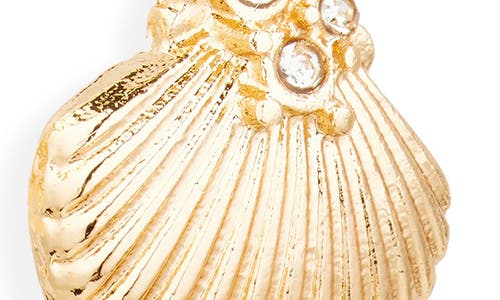 Bp. Seashell Charm Huggie Hoop Earrings