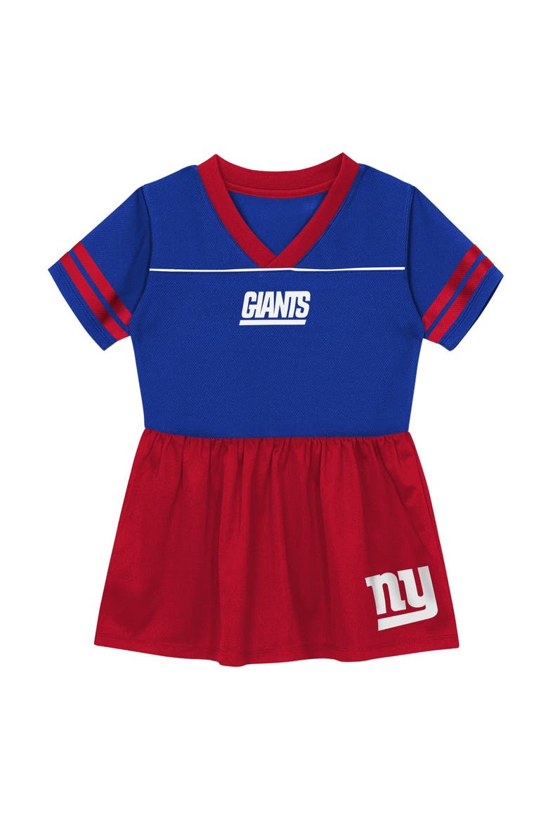 Toddler Outerstuff  Royal New York Giants Stadium Lights V-Neck Fashion Football Jersey Dress, Alternate, color, Royal
