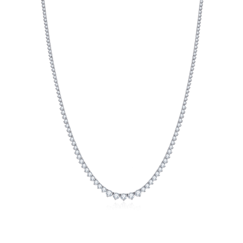Untamed Petals Mayfair Tennis Necklace In Metallic