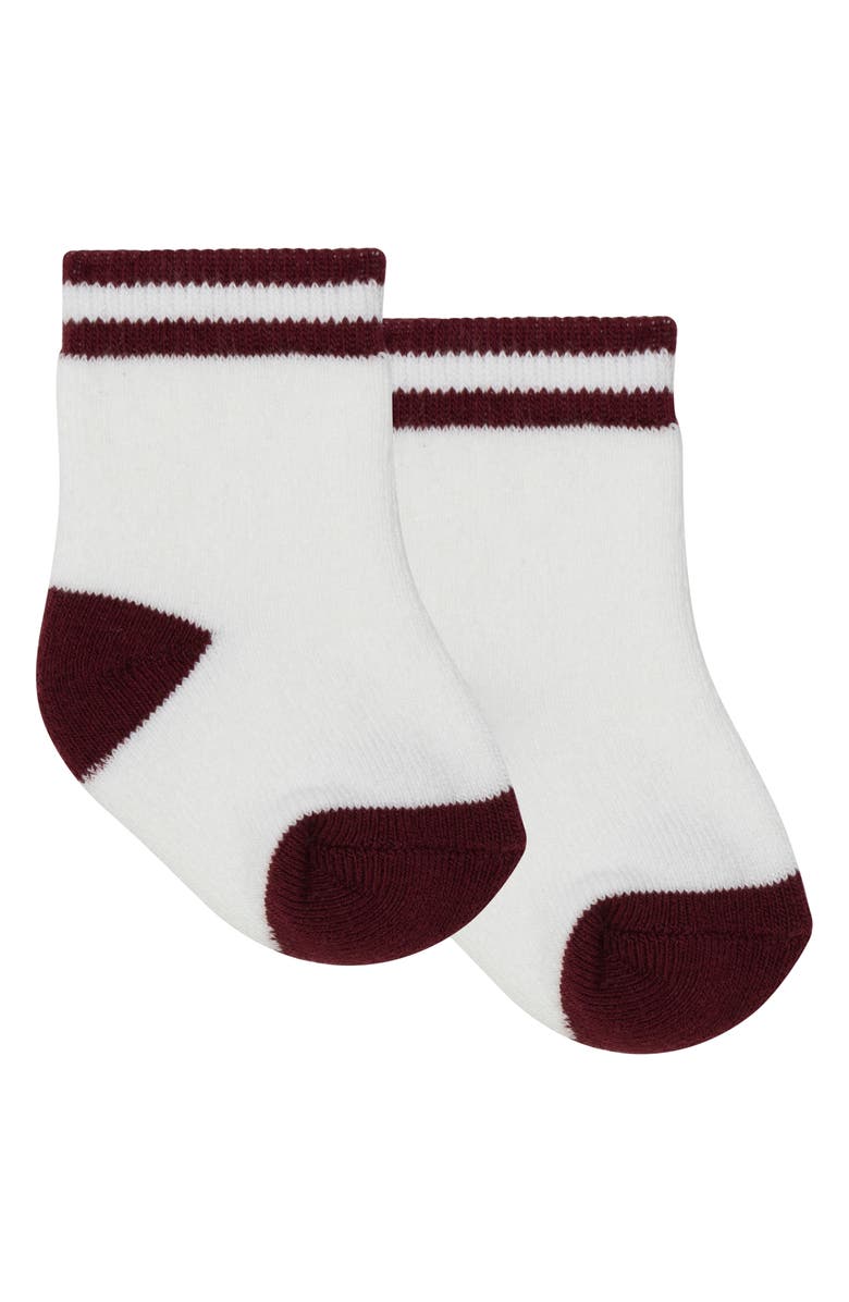 PL BABY BY PETIT LEM Bodysuit, Flare Pants, Socks & Headband Set, Alternate, color, Plum Peppermint