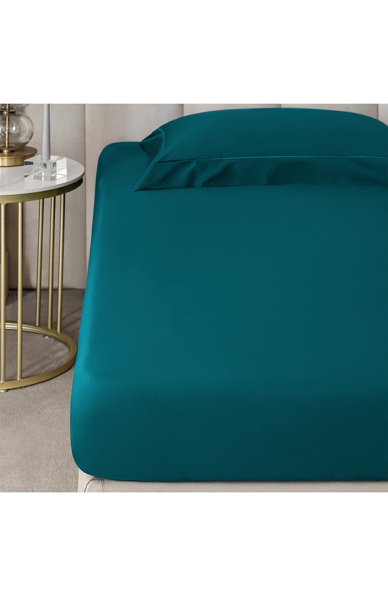 Togas Rhapsody Flat Sheet, Main, color, Blue-Green