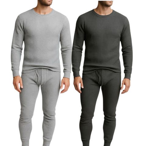 Mens 2 Pack Thermal Set 4 Piece Top and Bottom Full Sets