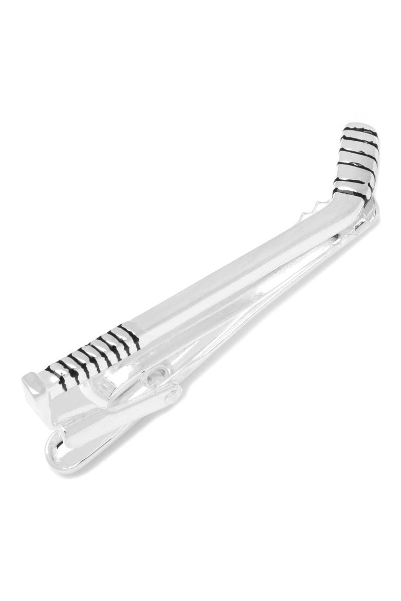Hockey Stick Tie Clip, Main, color, SILVER