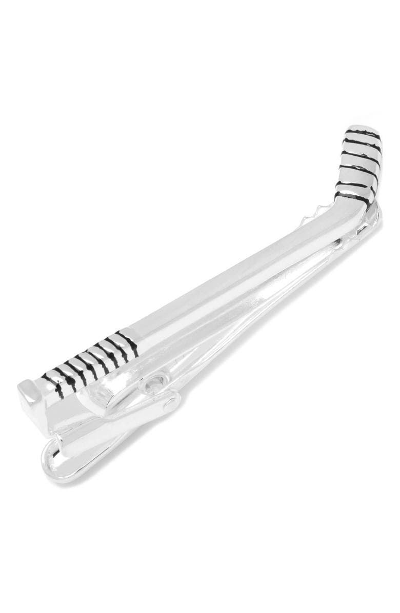 Cufflinks, Inc. Hockey Stick Tie Clip, Main, color, Silver
