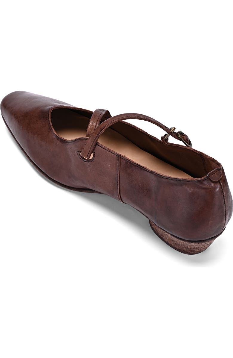 OLD TREND Ribbon Genuine Leather Elegant Strap Mary Jane Heel, Alternate, color, Coffee