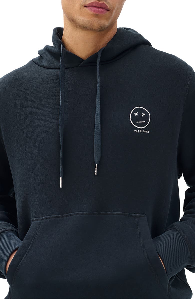 rag & bone Embroidered Sour Face Hoodie, Alternate, color,