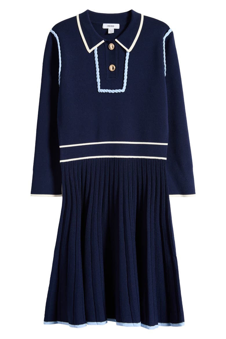 Kids' Freya Piped Sweater Dress, Main, color, FREYASRNAVY