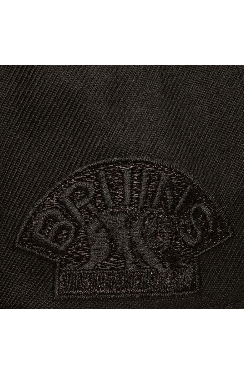 Mitchell & Ness Men's Mitchell & Ness Black Boston Bruins Soul Strike Pearl Tonal Snapback Hat, Alternate, color, Black