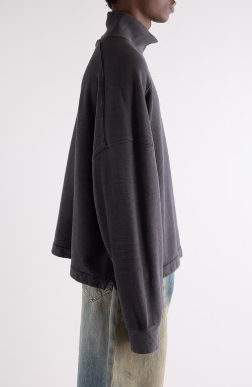 Acne Studios Fester U Duo Logogram Organic Cotton Sweatshirt In Gray