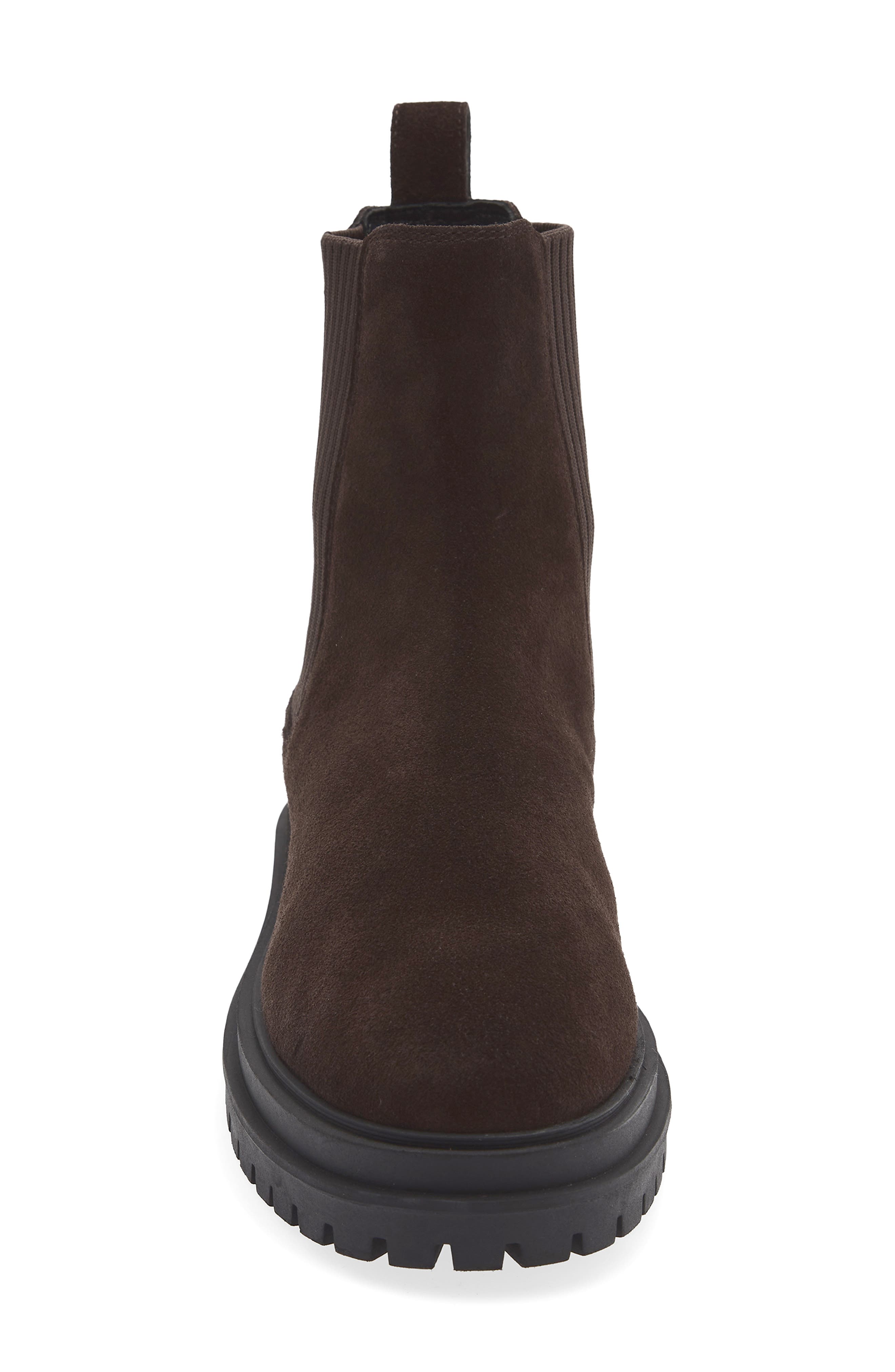 Bedford Leather Chelsea Boot, Alternate, color, DARK CHOCOLATE SUEDE