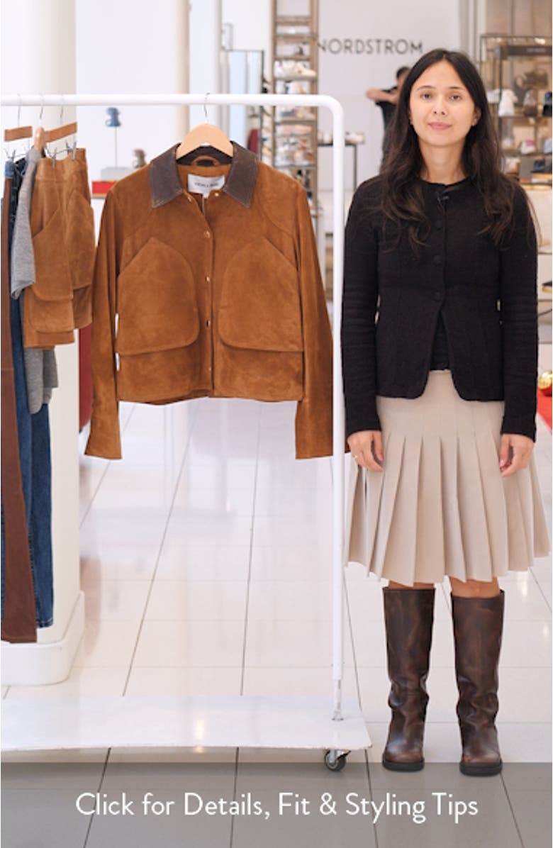 Walters Crop Suede Barn Jacket, sales video thumbnail