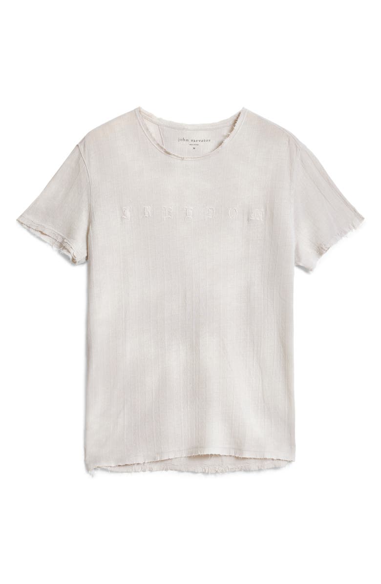 John Varvatos Freedom Raw Edge T-Shirt, Alternate, color, Salt