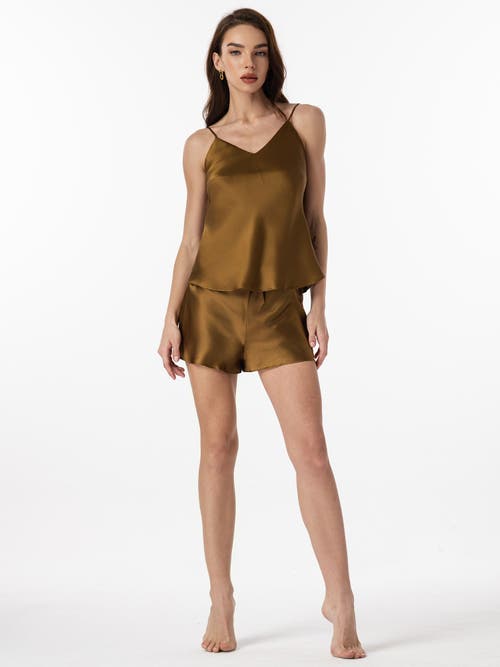Silksilky Silk Spaghetti Strap Camisole Pajama Set