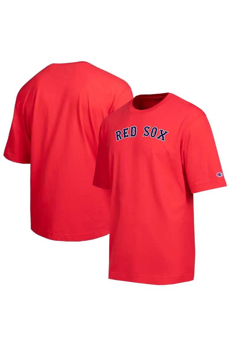 Men's Champion Red Boston Red Sox All Star Chenille Wordmark T-Shirt, Main, color, Red