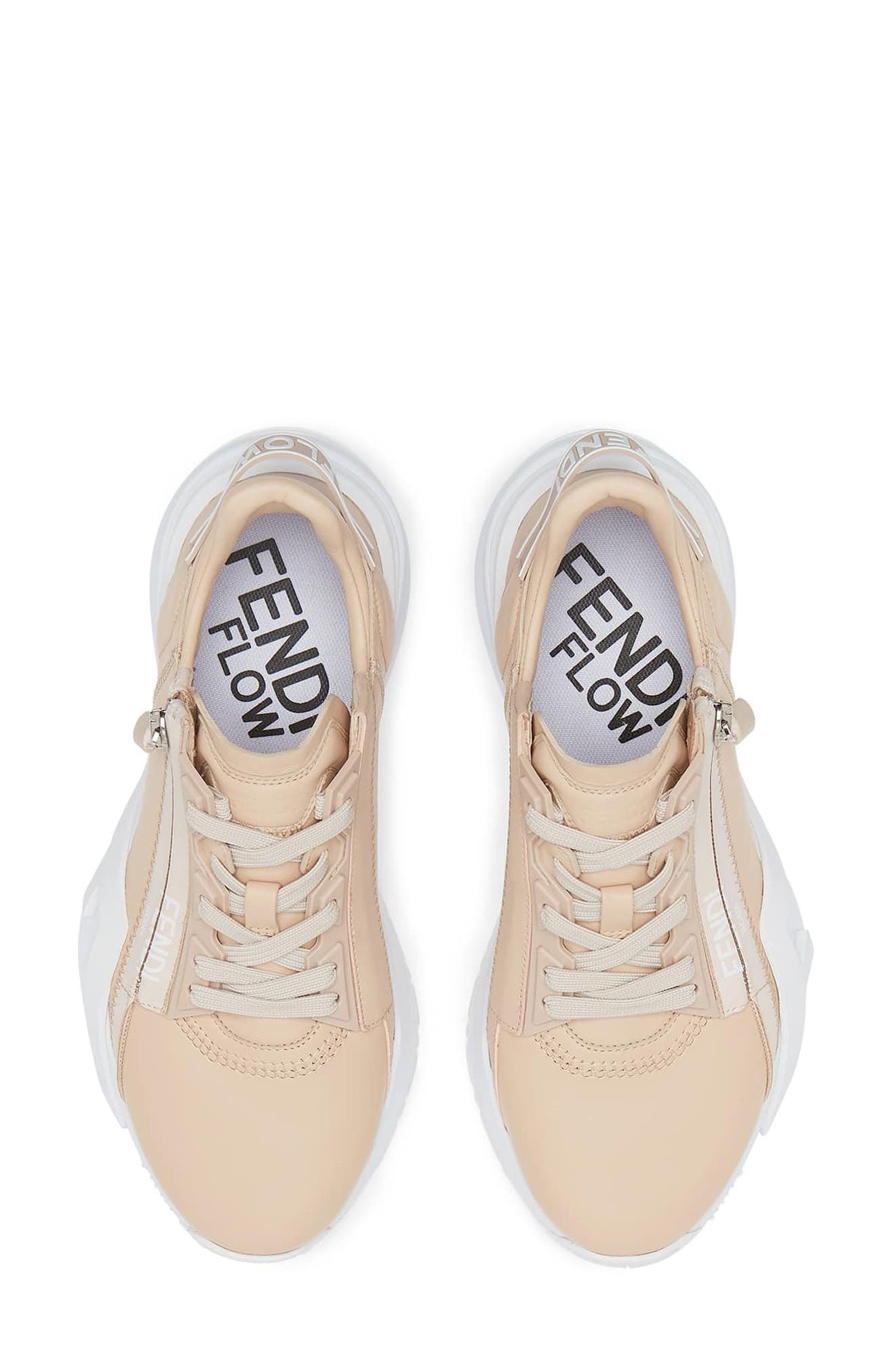 Flow Logo Low Top Sneaker, Alternate, color, POUDRE