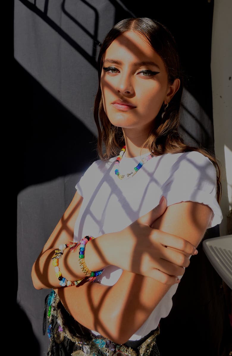 Venessa Arizaga Rainbow Love Necklace, Alternate, color, Rainbow