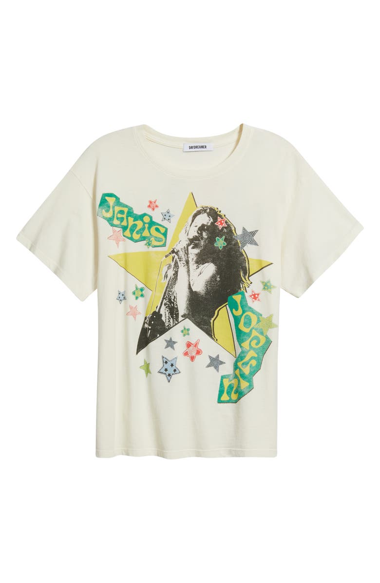 Daydreamer Janis Joplin Scrapbook Graphic T-Shirt, Alternate, color, Stone Vintage