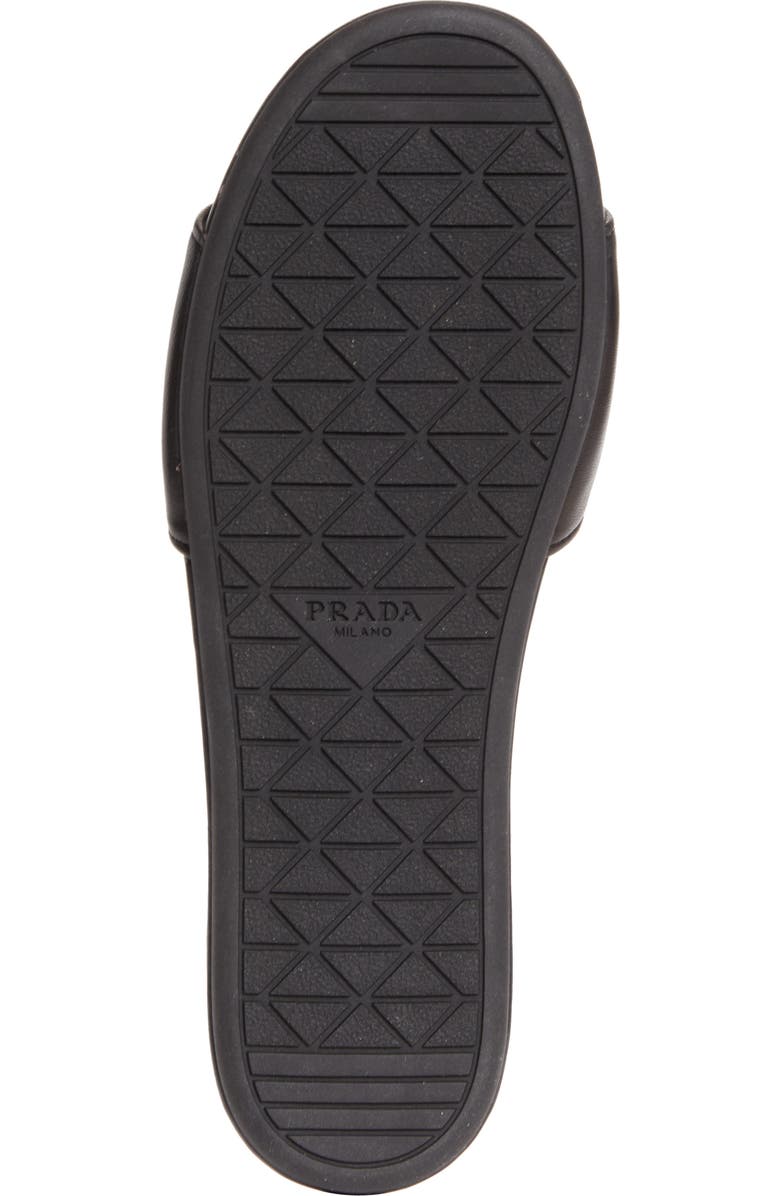 Prada Logo Slide Sandal, Alternate, color, Black