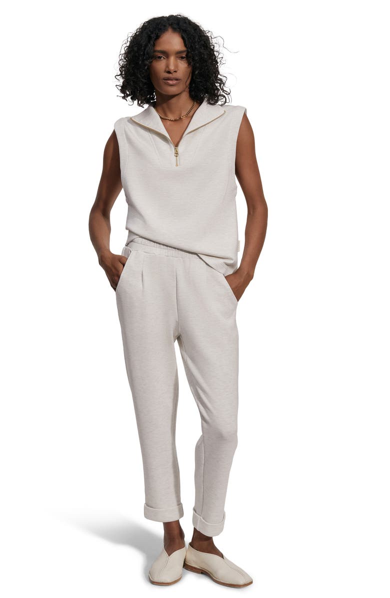 Varley Rolled Cuff Pants, Alternate, color, Ivory Marl