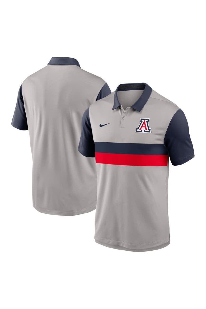 Men's Nike Gray/Navy Arizona Wildcats Vapor Performance Polo, Main, color, Gray