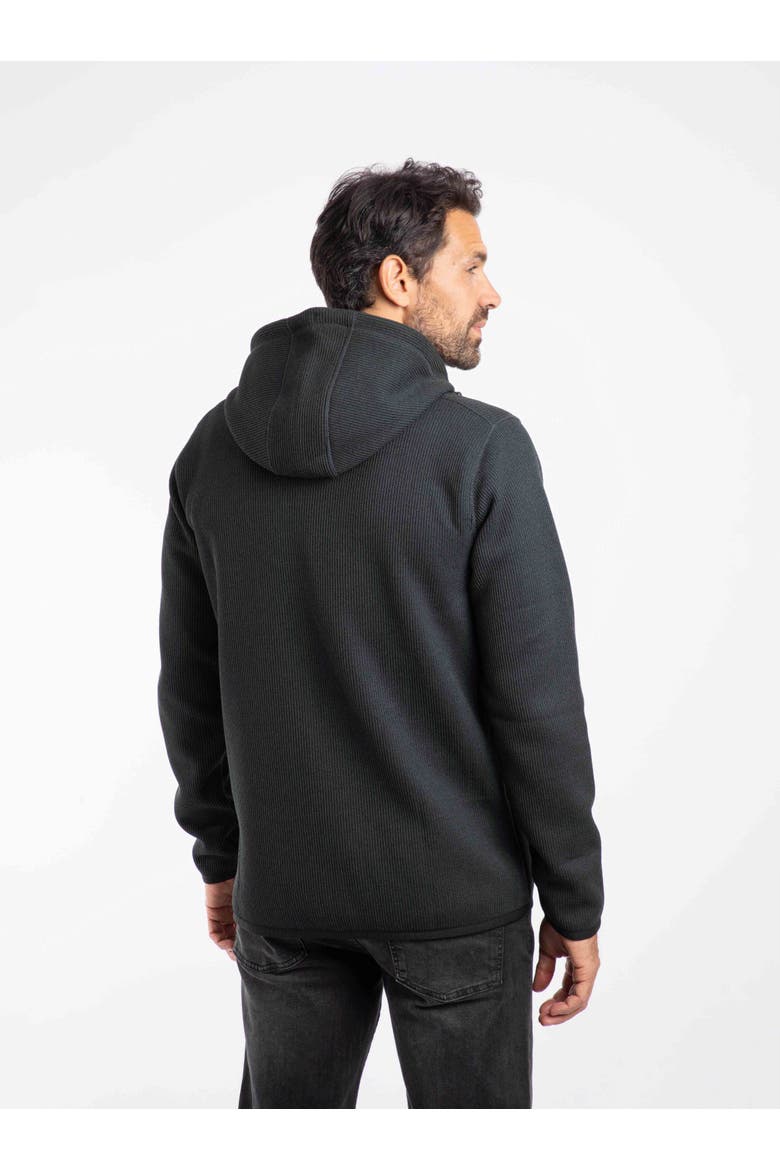 Lockie Full Zip Bonded Fleece Hoodie, Alternate, color, Washed Black