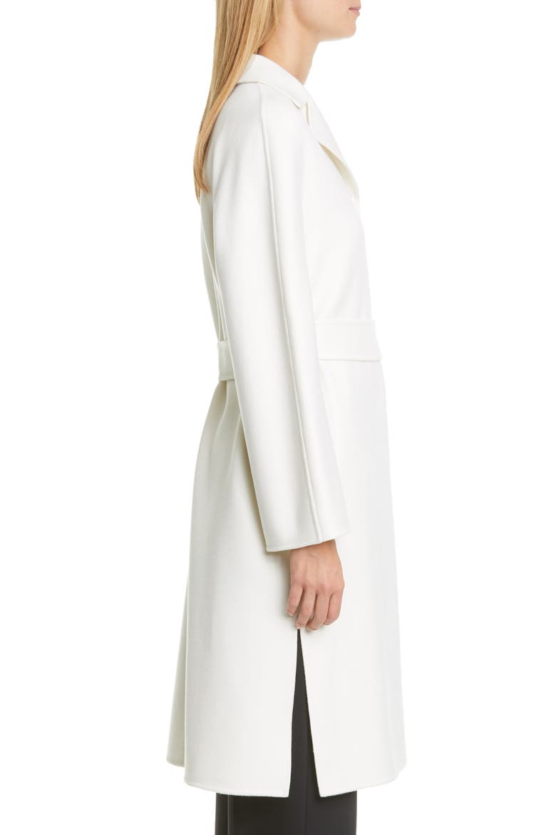 Aretusa Belted Wool Blend Coat, Alternate, color, MILK