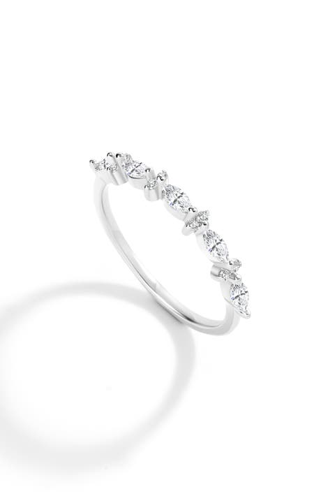 Marquise and Round Cubic Zirconia Ring