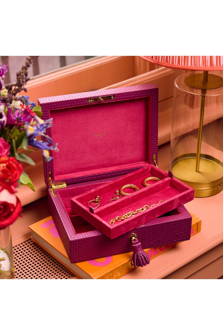 Charlotte Jewelry Box, Alternate, color, Dark Pink