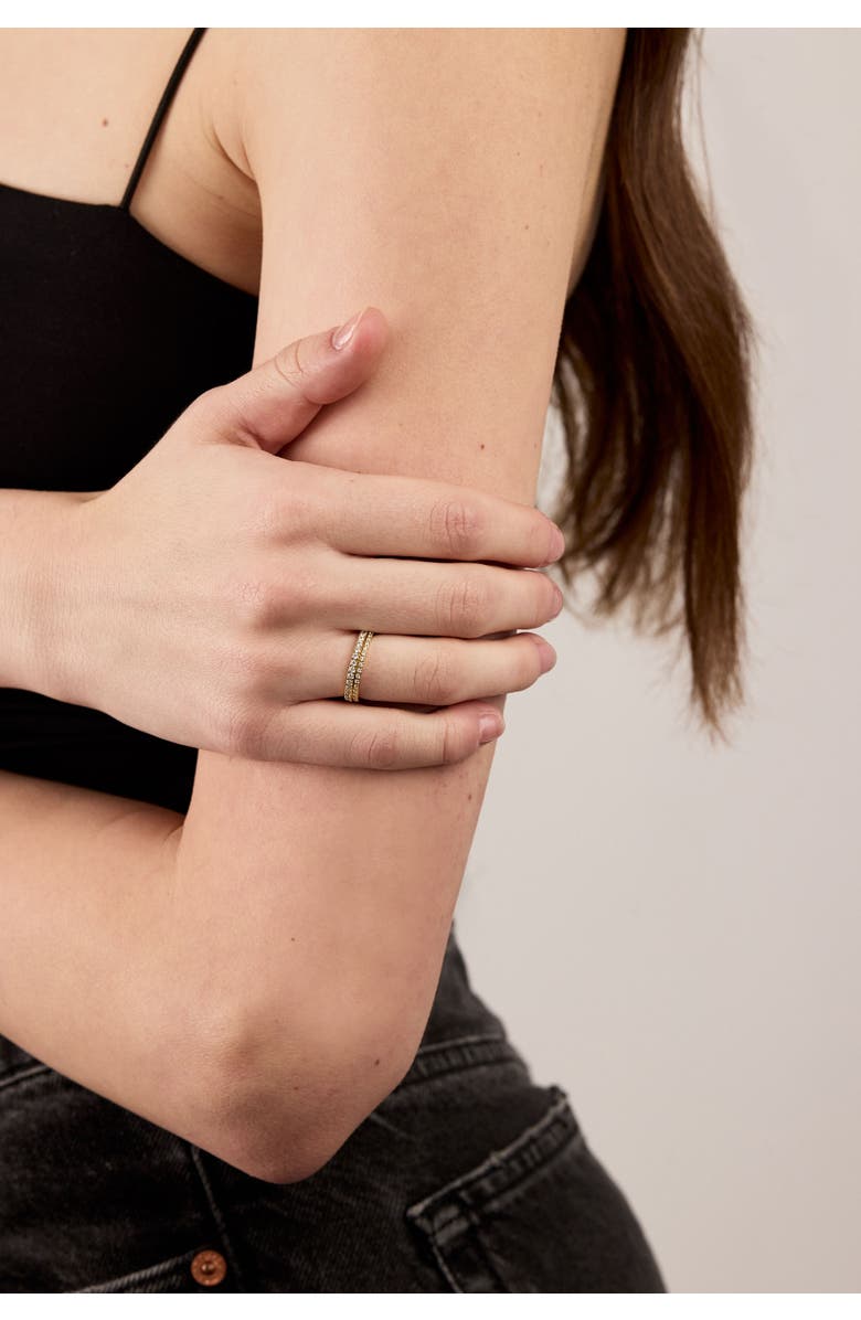 Electric Picks Sloane Water Resistant Set of 2 CZ Rings, Alternate, color, Gold