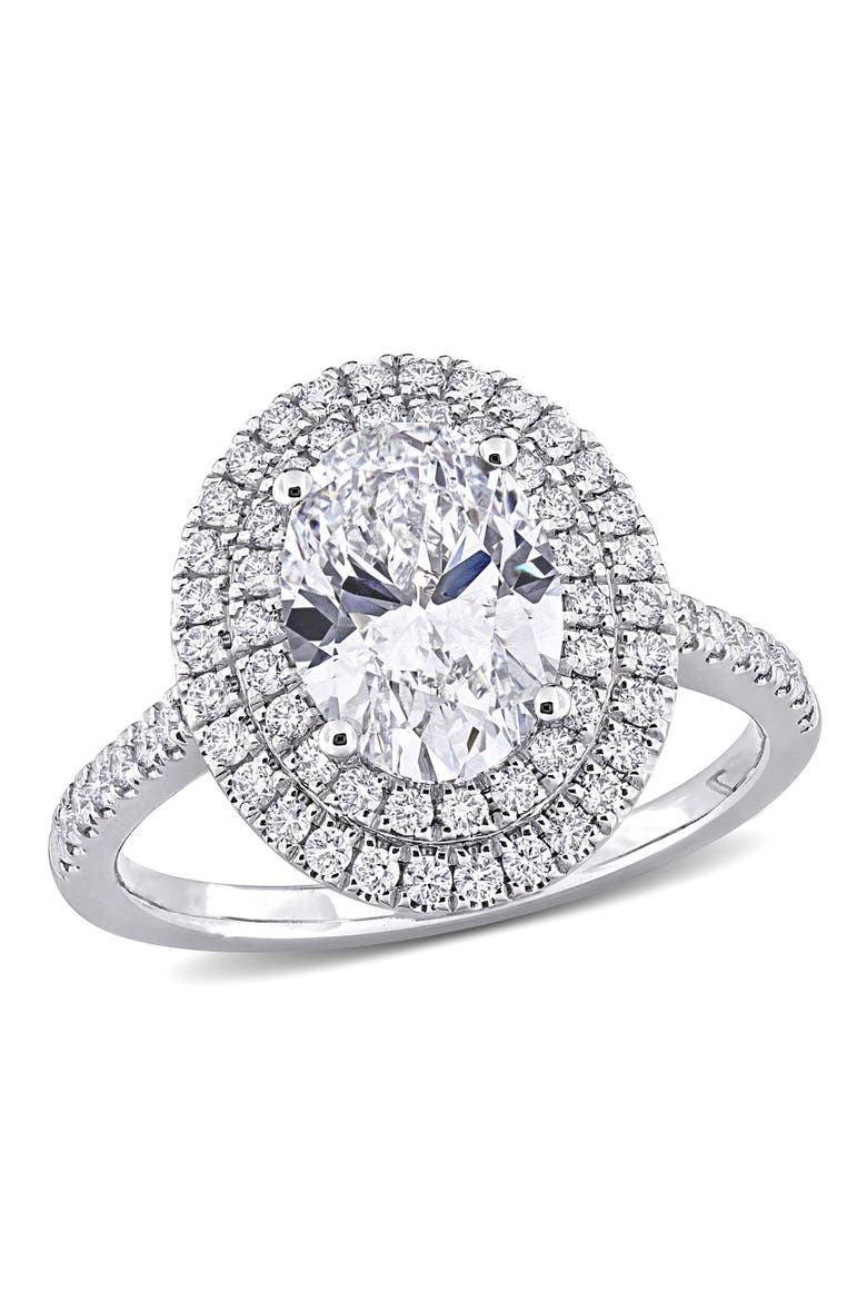 2-1/2 CTW Lab-Grown Diamond Double Halo Ring 14k, Main, color, White Gold