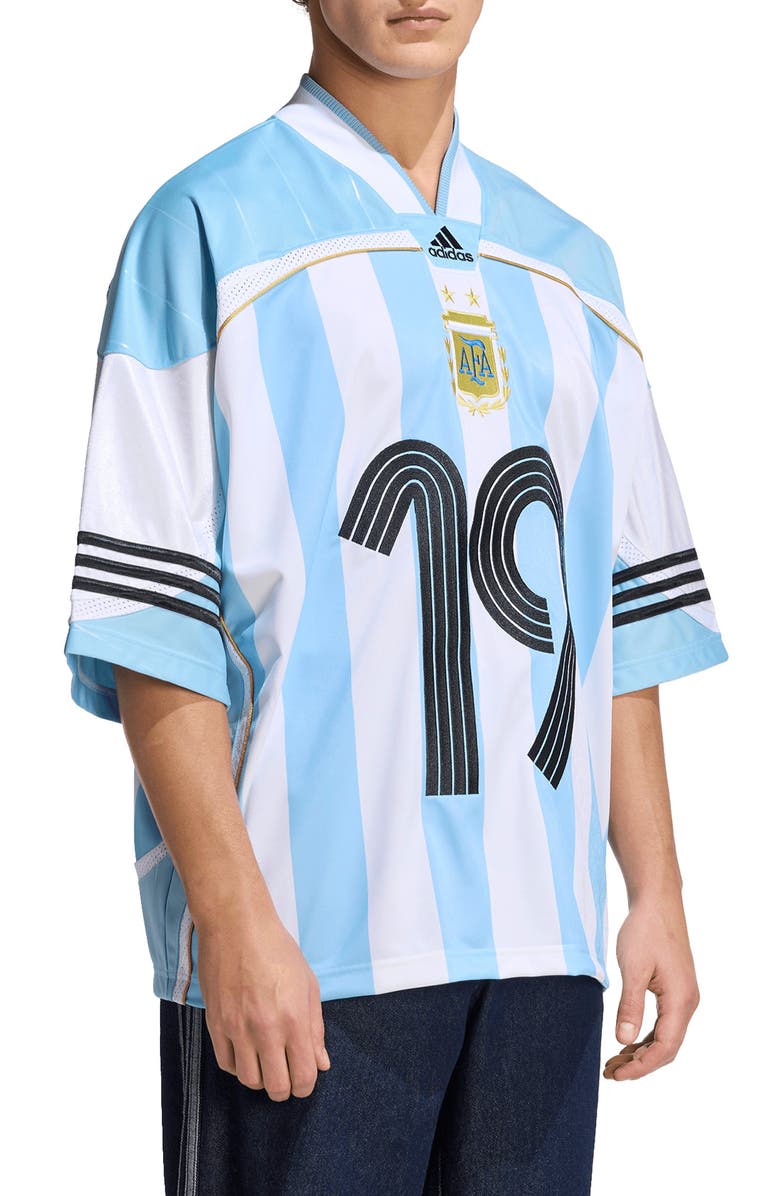 adidas AFA Argentina Oversize Jersey, Main, color, Clear Blue/White/Black