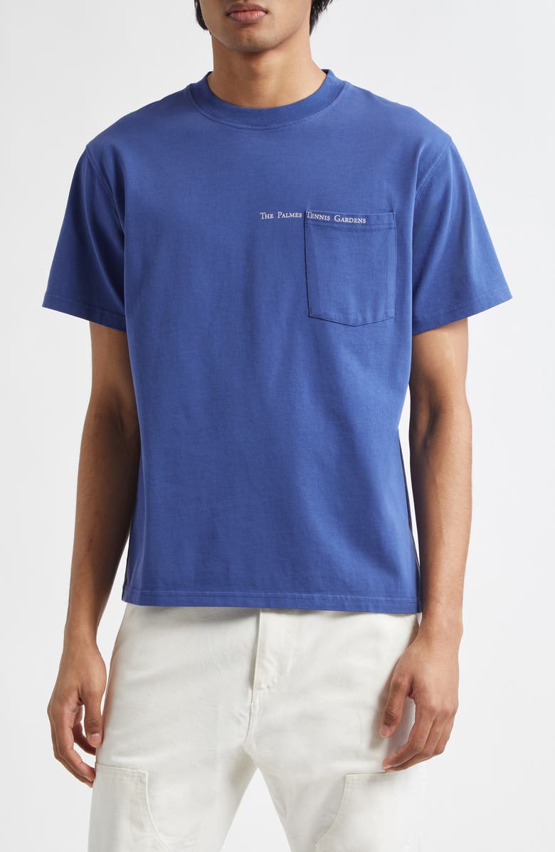 PALMES Garden Pocket Graphic T-Shirt, Main, color, Blue