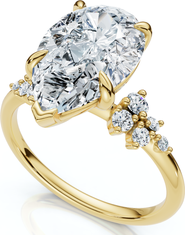 Bliss Diamond Certified 3 1/3Ct Pear Diamond Engagement Ring 14k Gold or Platinum Lab Grown