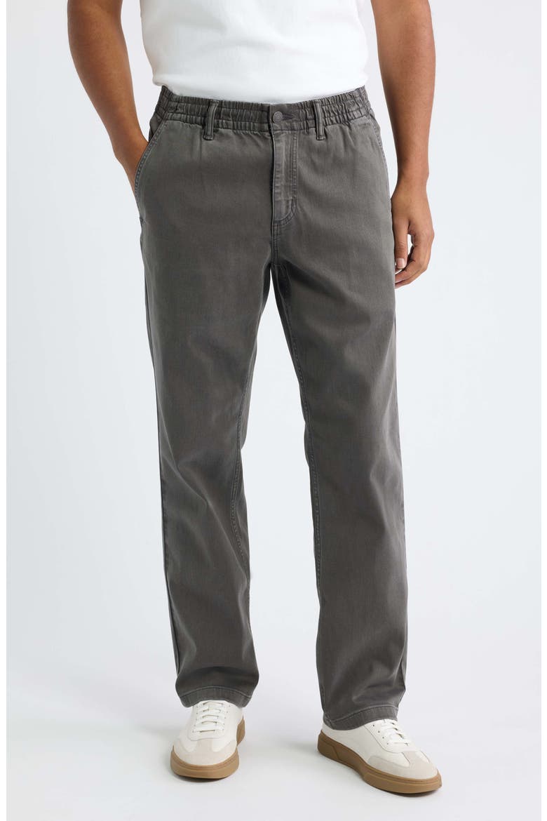 Benton Relaxed Fit Elastic Waist Cotton Blend Twill Pants, Main, color, DARK PEWTER