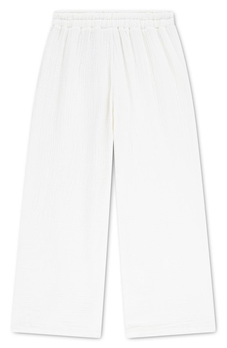 abercrombie kids Kids' Breezy Pull-On Wide Leg Pants, Alternate, color, Bright White