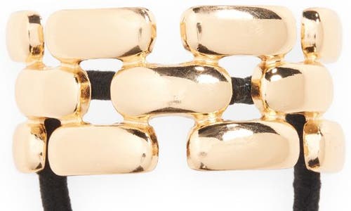 Tasha Assorted 3-pack Hair Ties In Gold