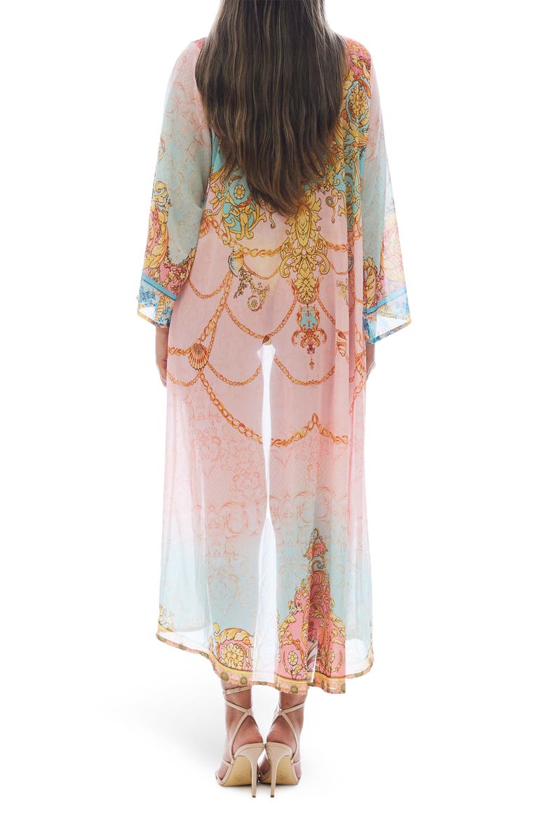Print Cover-Up Duster, Alternate, color, PINK