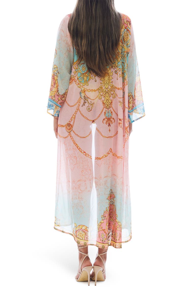 RANEES Print Cover-Up Duster, Alternate, color, Pink