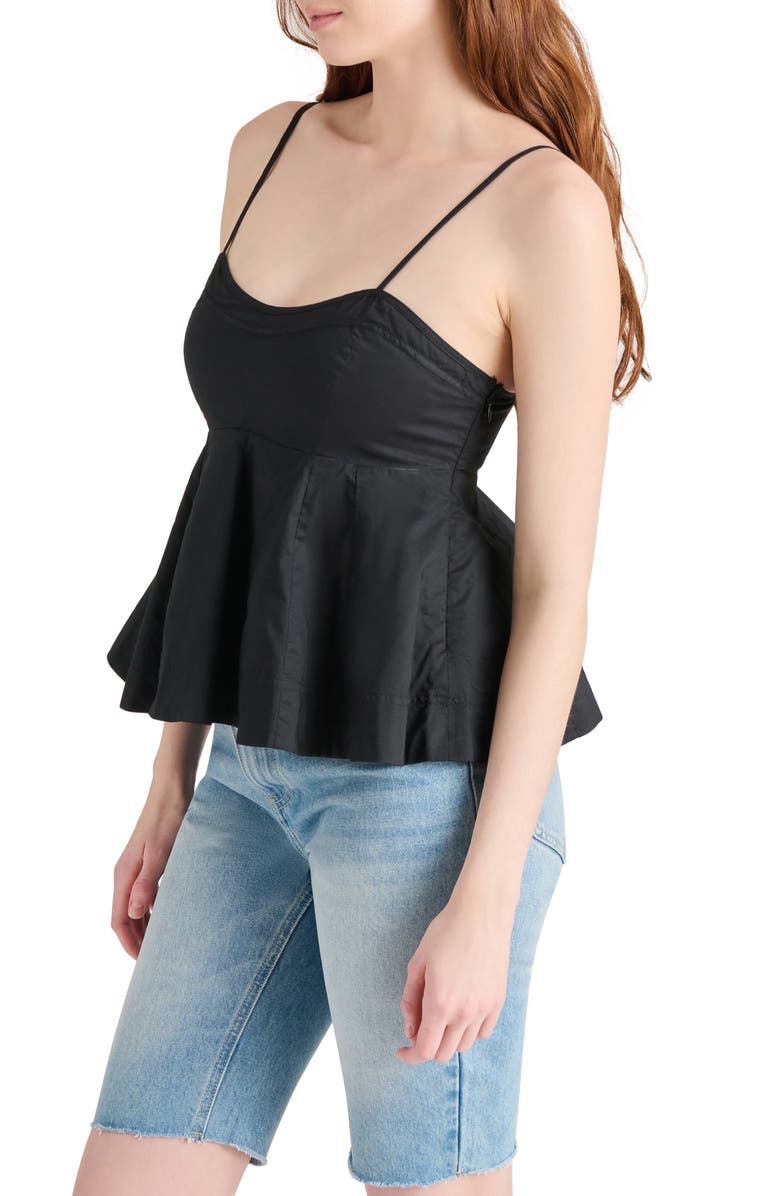 Steve Madden Delta Peplum Camisole, Alternate, color, Black